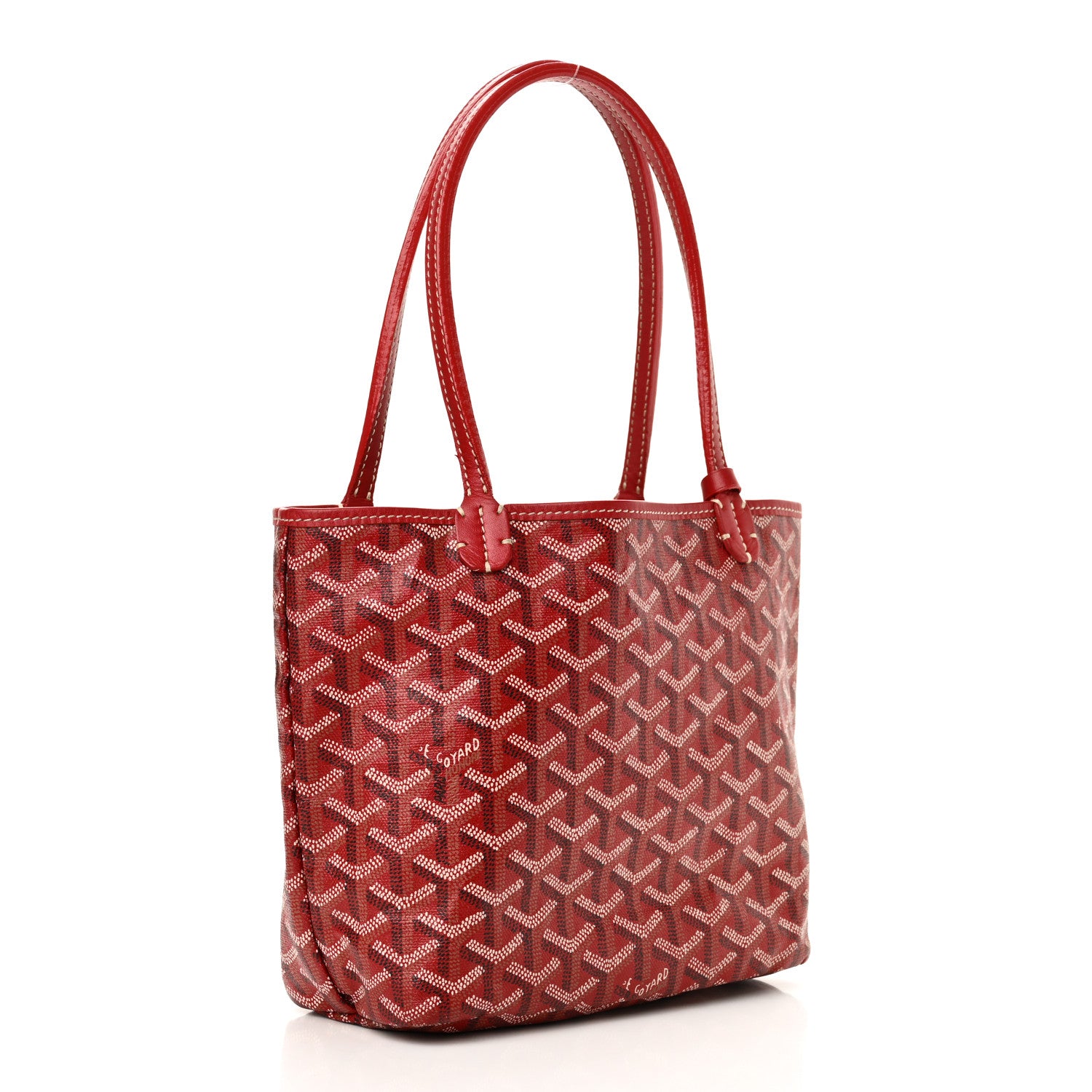 Goyard Goyardine Saint Louis Junior Jr PM Tote Red 3 of 10