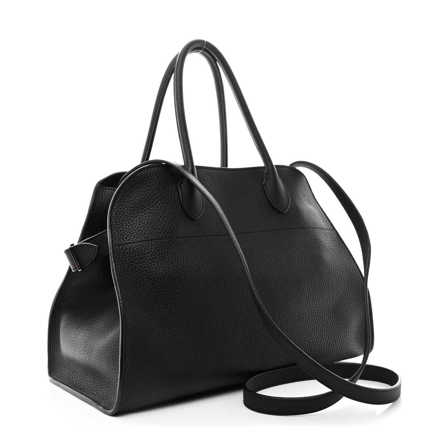 The Row Matte Grained Calfskin Soft Margaux 12 Black 3 of 12