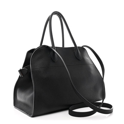 The Row Matte Grained Calfskin Soft Margaux 12 Black 3 of 12