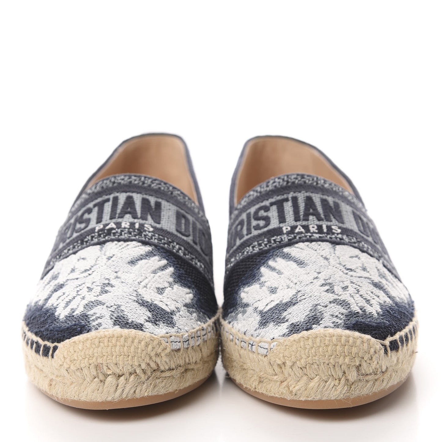 Canvas Tie and Dior Embroidered Granville 15mm Espadrilles 39 Denim