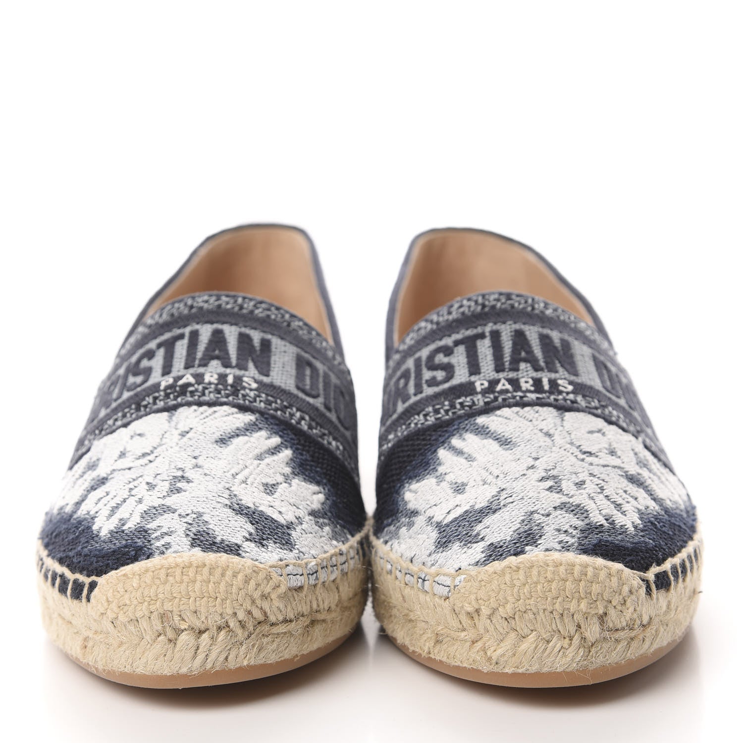 Christian Dior Canvas Tie and Dior Embroidered Granville 15mm Espadrilles 39 Denim 2 of 8