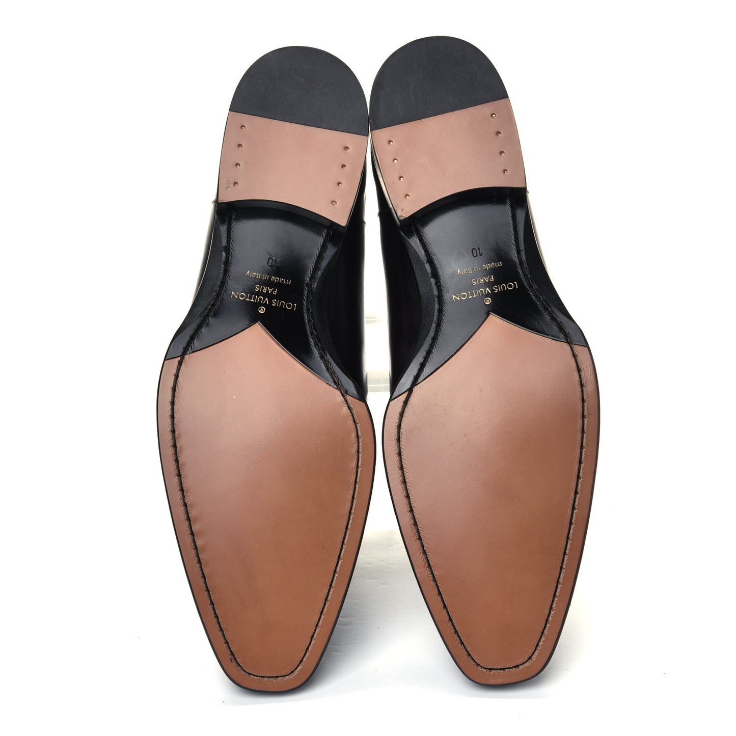 Hand Waxed Calfskin Mens LV Vendome Chelsea Boots 10 Black