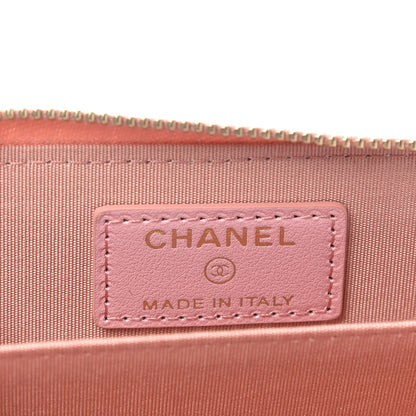 Chanel Iridescent Caviar Quilted Zip Coin Purse Pink 6 of 8