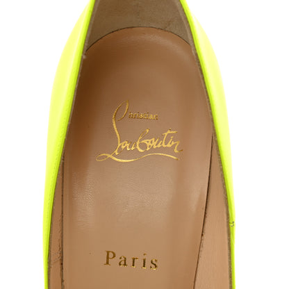 Christian Louboutin Matte Calfskin Jazz Calf Fluo So Kate 120 Pumps 40 Jaune White 6 of 13