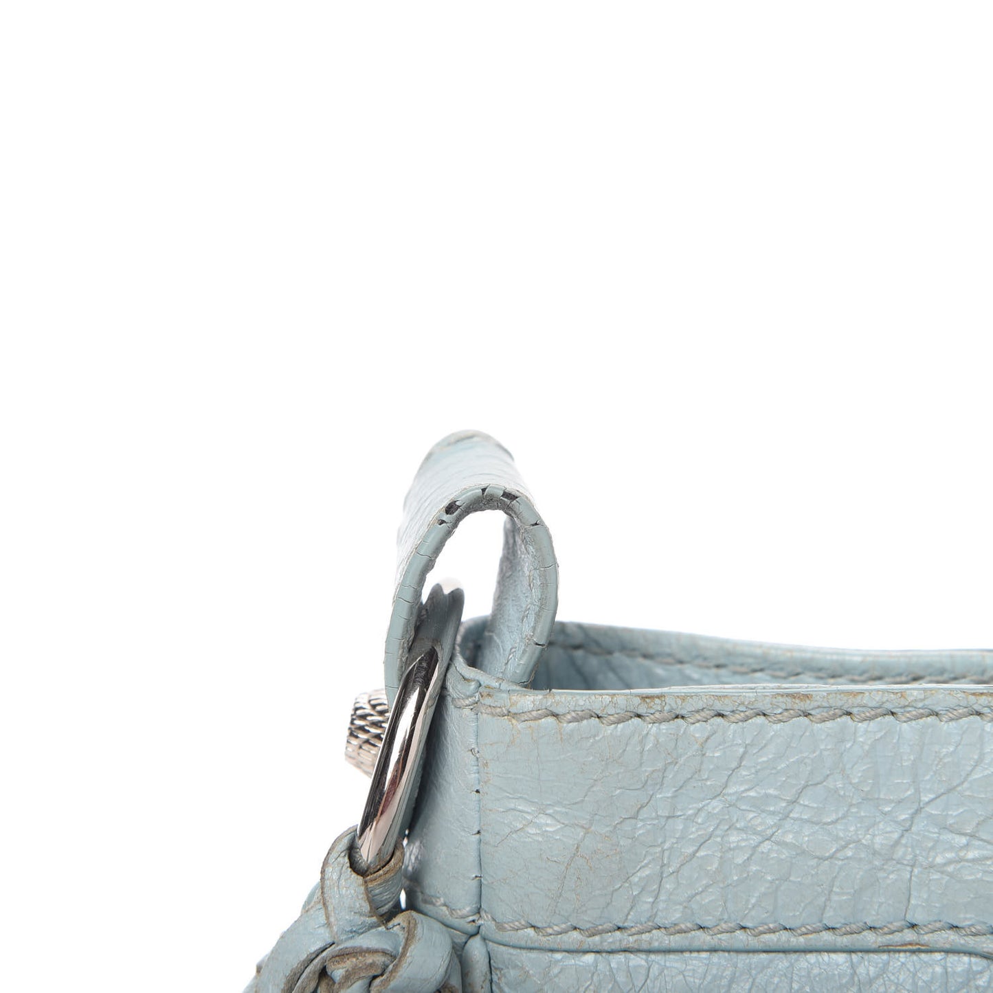 Agneau Giant 12 Silver Hardware Hip Bleu Dragee
