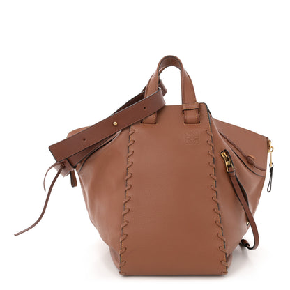 Loewe Calfskin Laced Hammock Shoulder Bag Tan 1 of 17