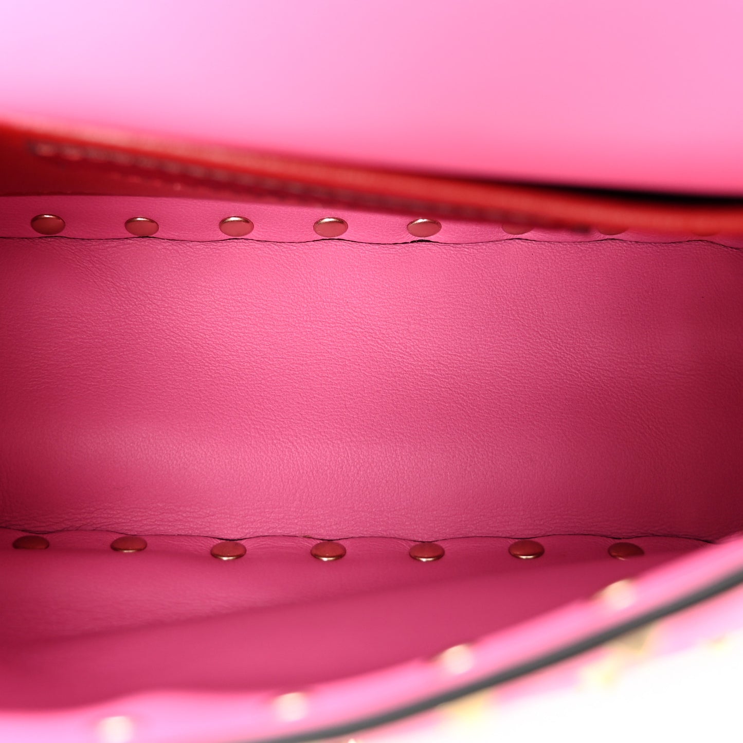 Nappa Small Rockstud Spike Shoulder Bag Shadow Pink