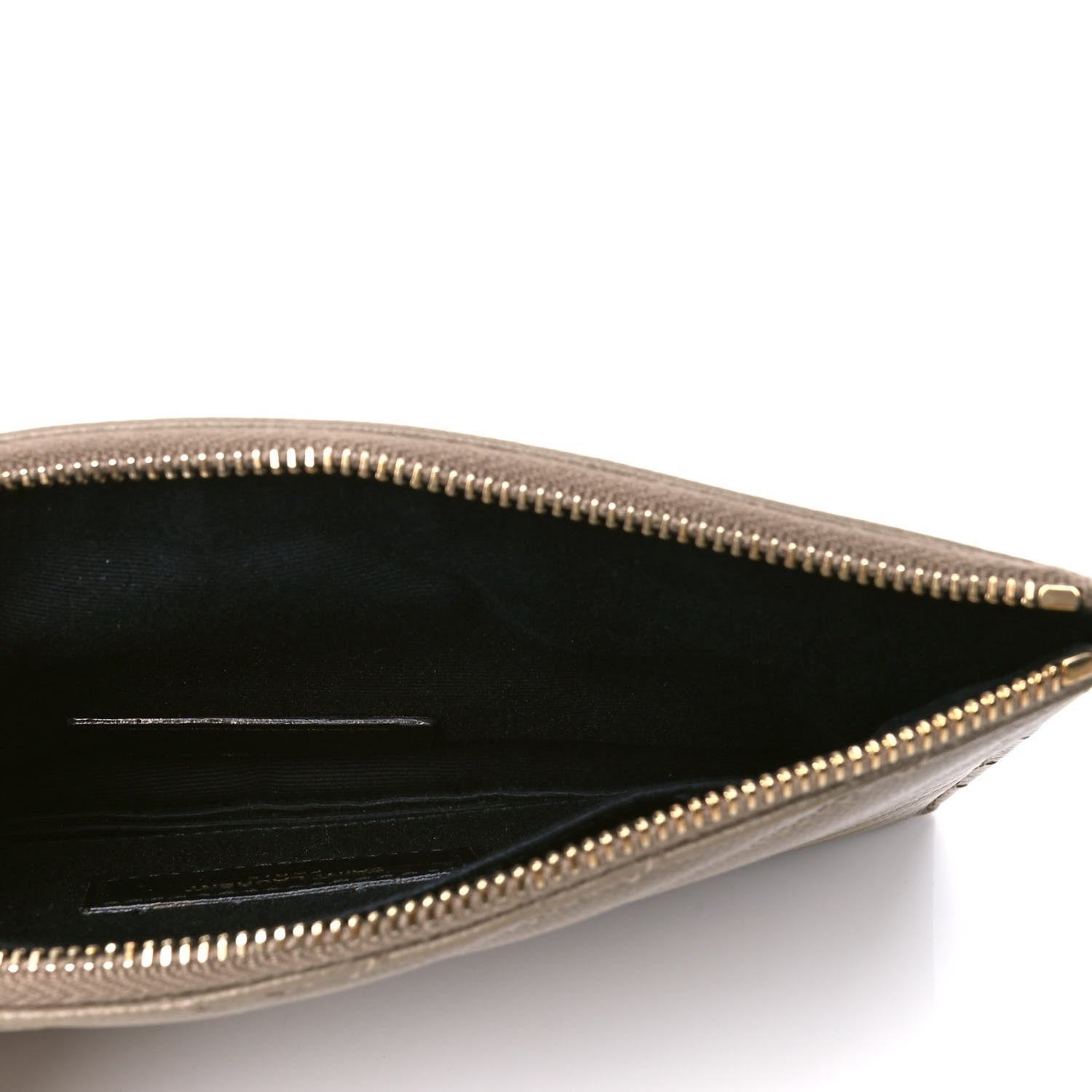 Saint Laurent Grain De Poudre Chevron Monogram Bill Pouch Dune 5 of 6