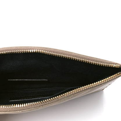 Saint Laurent Grain De Poudre Chevron Monogram Bill Pouch Dune 5 of 6