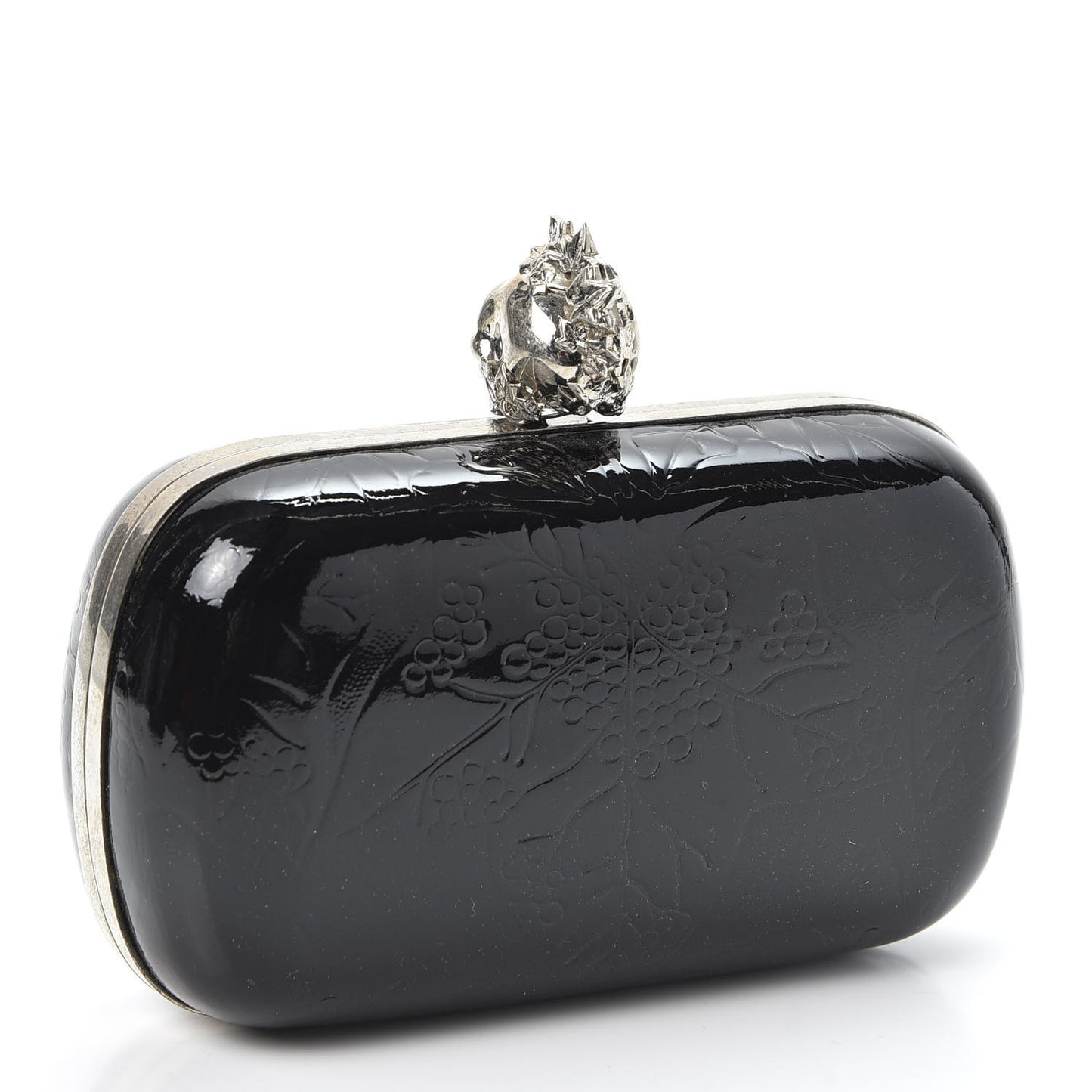 Patent Punk Skull Box Clutch Black