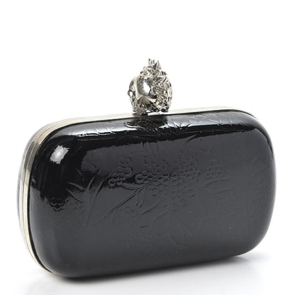 Alexander McQueen Patent Punk Skull Box Clutch Black 2 of 9