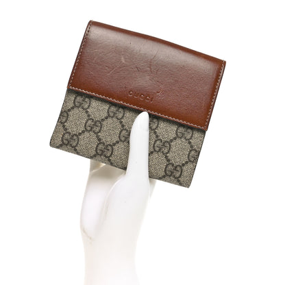 Gucci GG Supreme Monogram French Flap Wallet Brown 2 of 10
