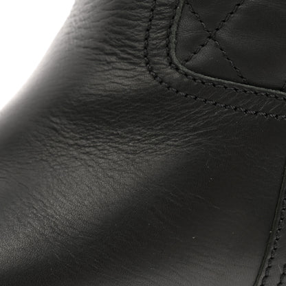 Chanel Calfskin Quilted CC Boots 40 Black 9 of 10