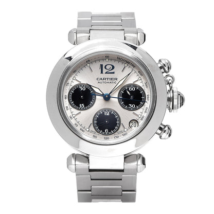 Cartier Stainless Steel 35mm Pasha C Chronograph Automatic Watch Black 1 of 7
