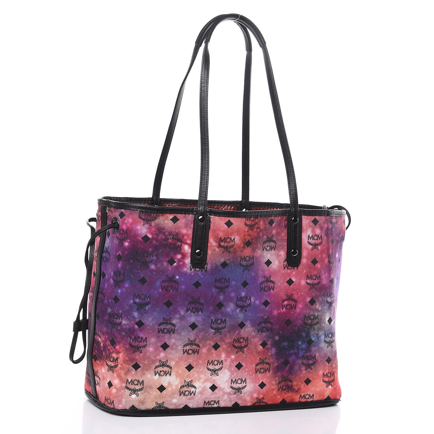 Metallic Visetos Reversible Shopper Tote Scooter Red