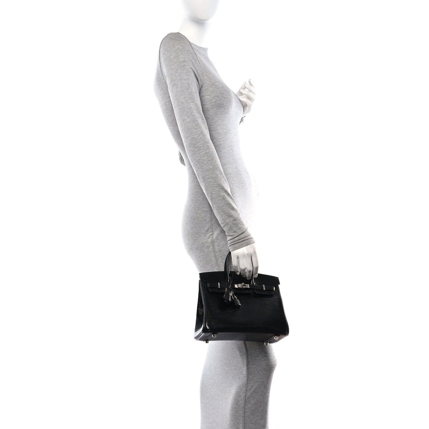 Lizard Birkin 25 Black