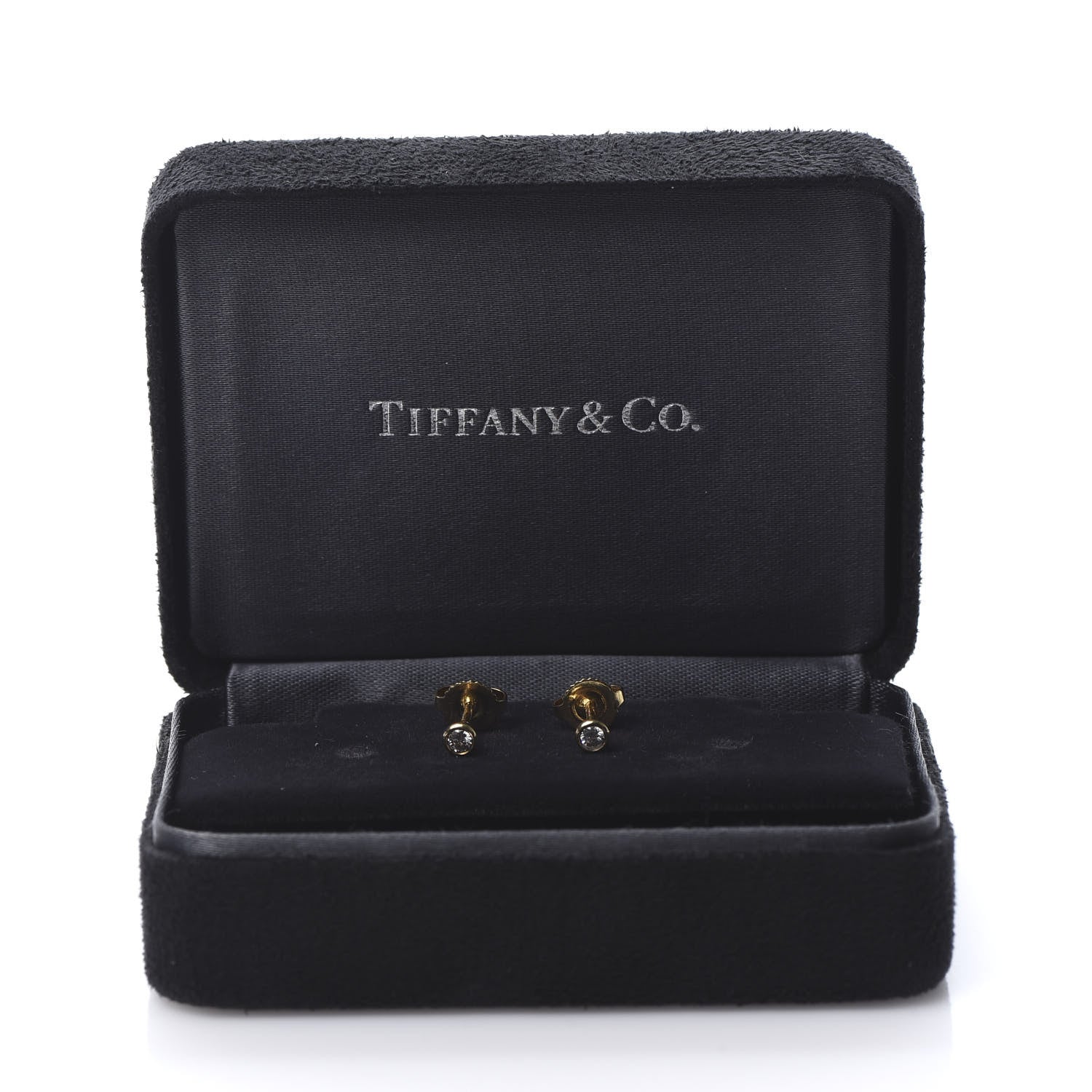 Tiffany 18K Yellow Gold Diamond .10ctw Elsa Peretti Diamonds By The Yard Earrings 6 of 6