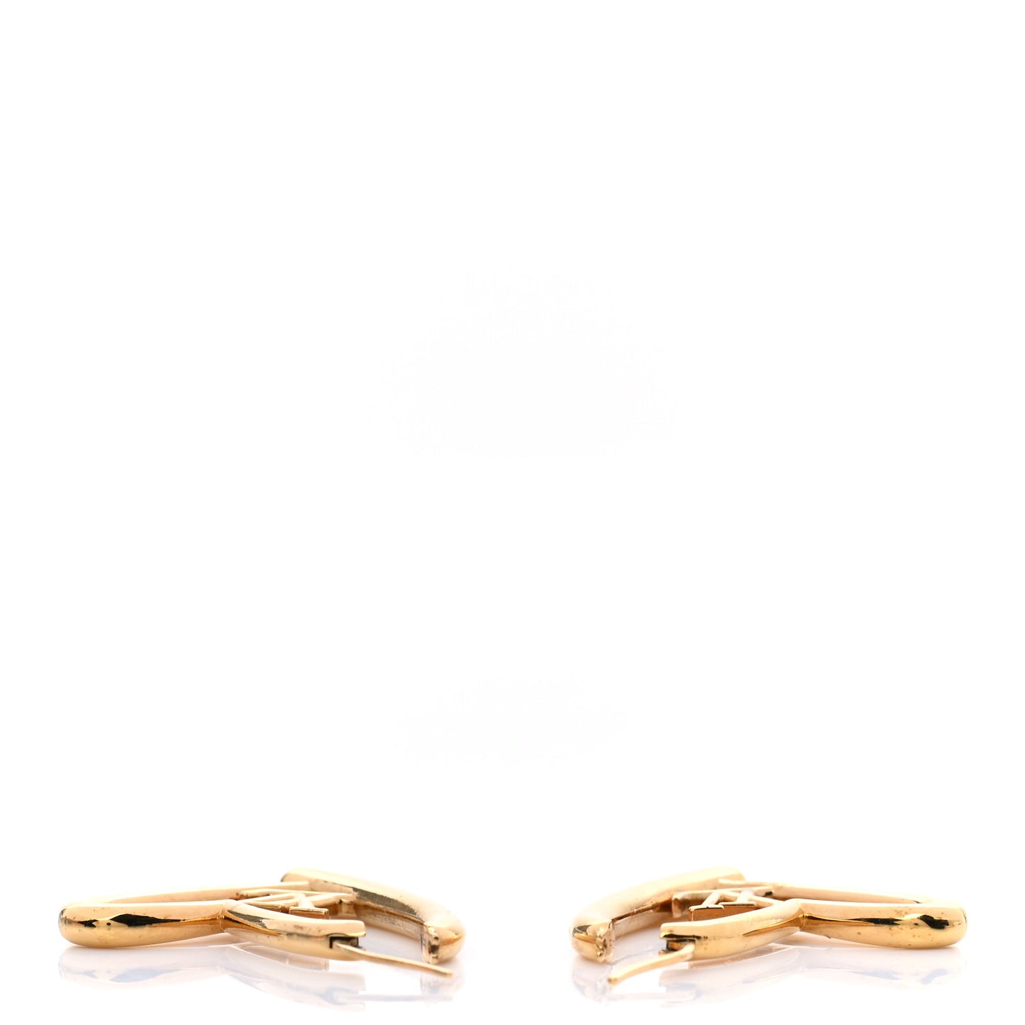 Metal Fall In Love Hoop Earrings GM Gold