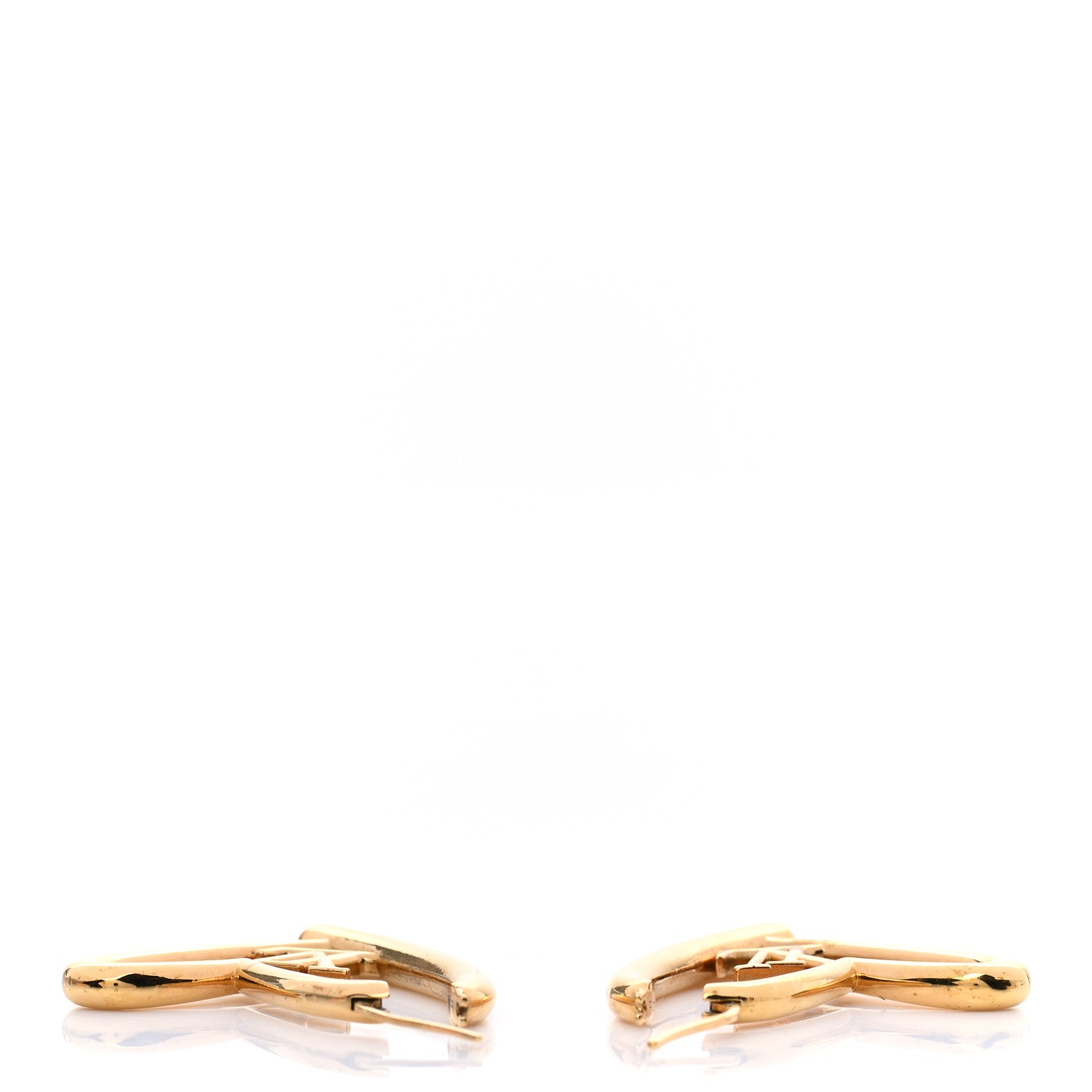 Louis Vuitton Metal Fall In Love Hoop Earrings GM Gold 3 of 5
