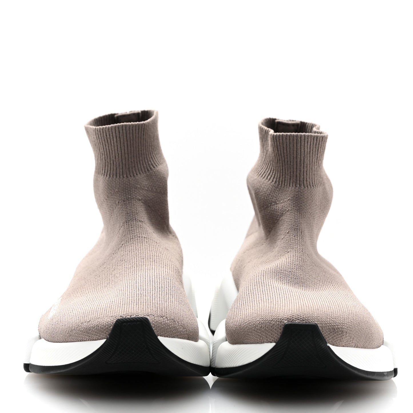 Technical 3D Recycled Knit Bi-Color Sole Womens Speed 2.0 Sneakers 37 Dark Beige White Black