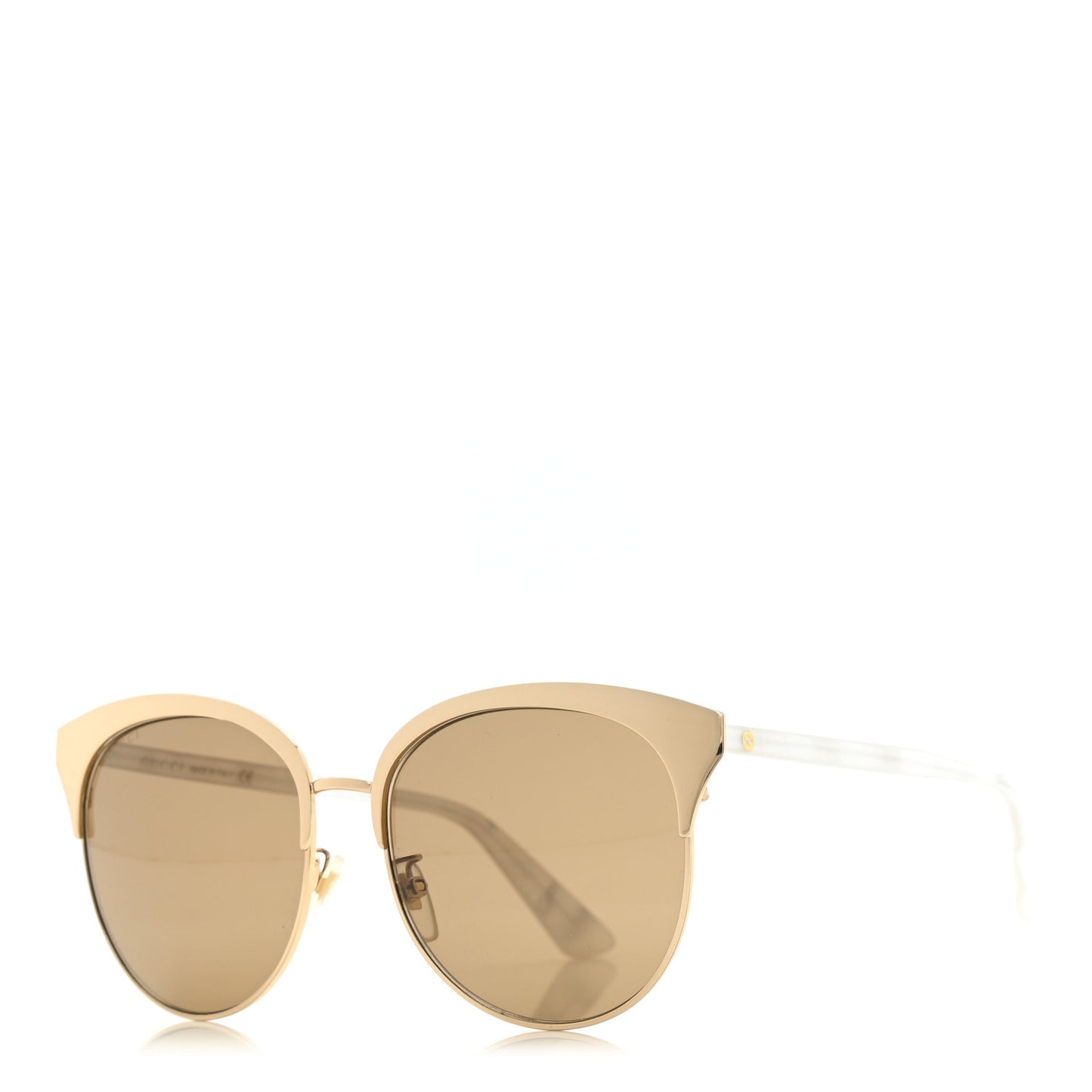 Round Metal GG0246SA Sunglasses Gold