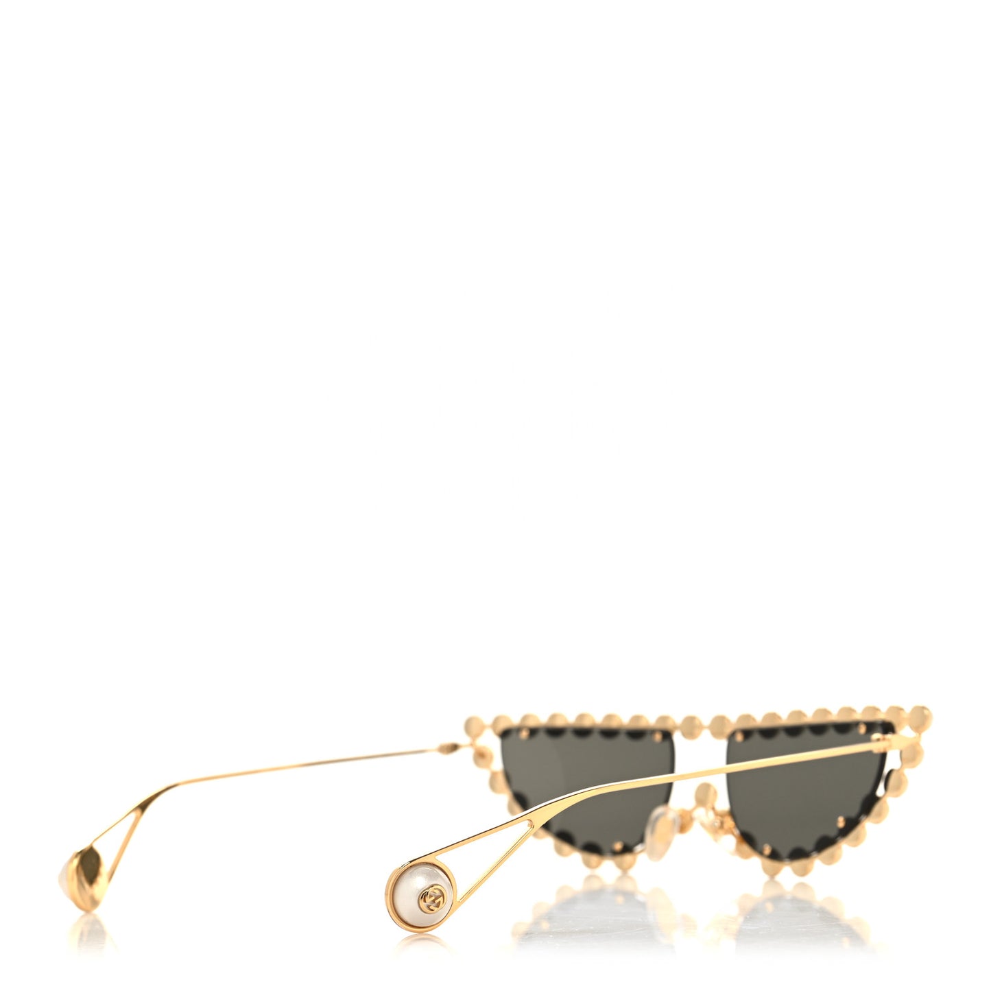 Metal Pearl Cat Eye Sunglasses GG0364S Gold