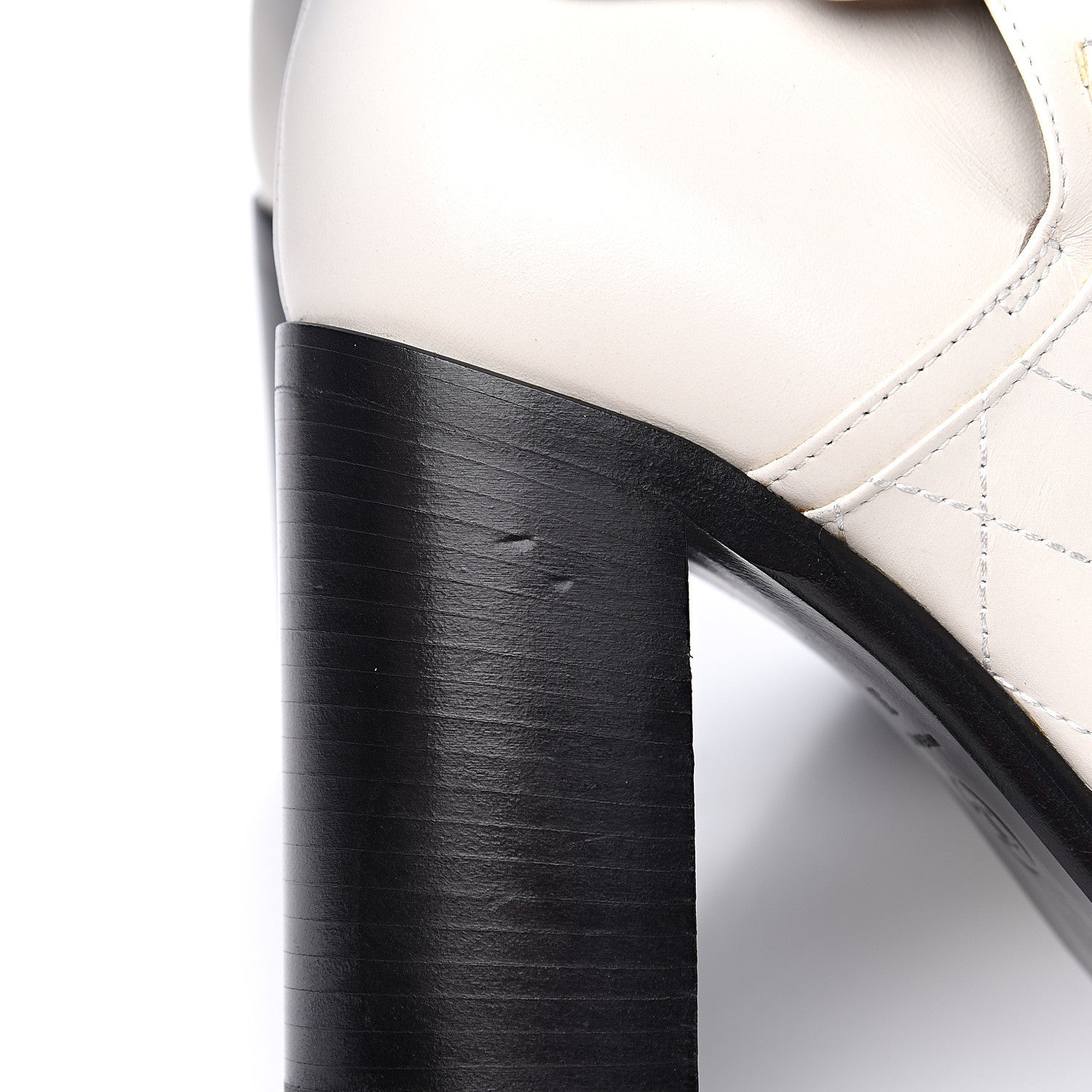 Chanel Calfskin Quilted Cap Toe Boots 38 White Black 9 of 11