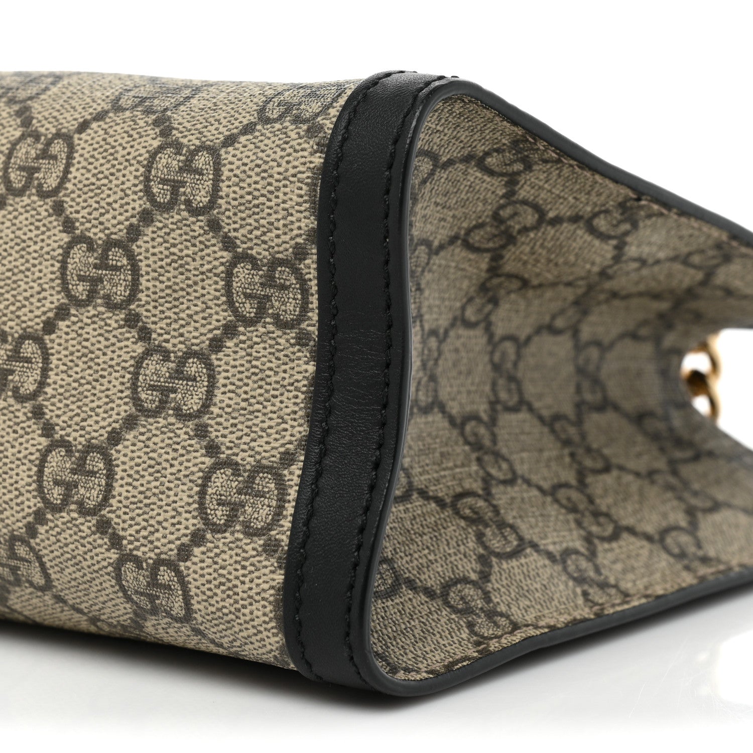 Gucci GG Supreme Monogram Small Padlock Tote Black 8 of 10