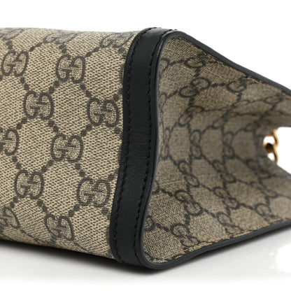 Gucci GG Supreme Monogram Small Padlock Tote Black 8 of 10