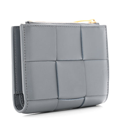 Bottega Veneta Nappa Maxi Intrecciato Small Bi-Fold Zip Wallet Thunder 3 of 7