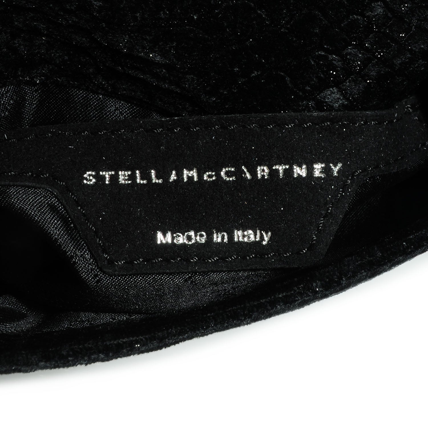 Stella McCartney Python Embossed Velvet Falabella Crossbody Black 6 of 8
