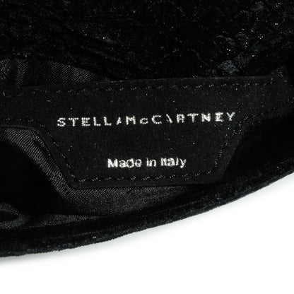 Stella McCartney Python Embossed Velvet Falabella Crossbody Black 6 of 8