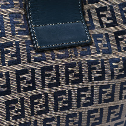 Fendi Zucchino Shoulder Bag Blue 11 of 12