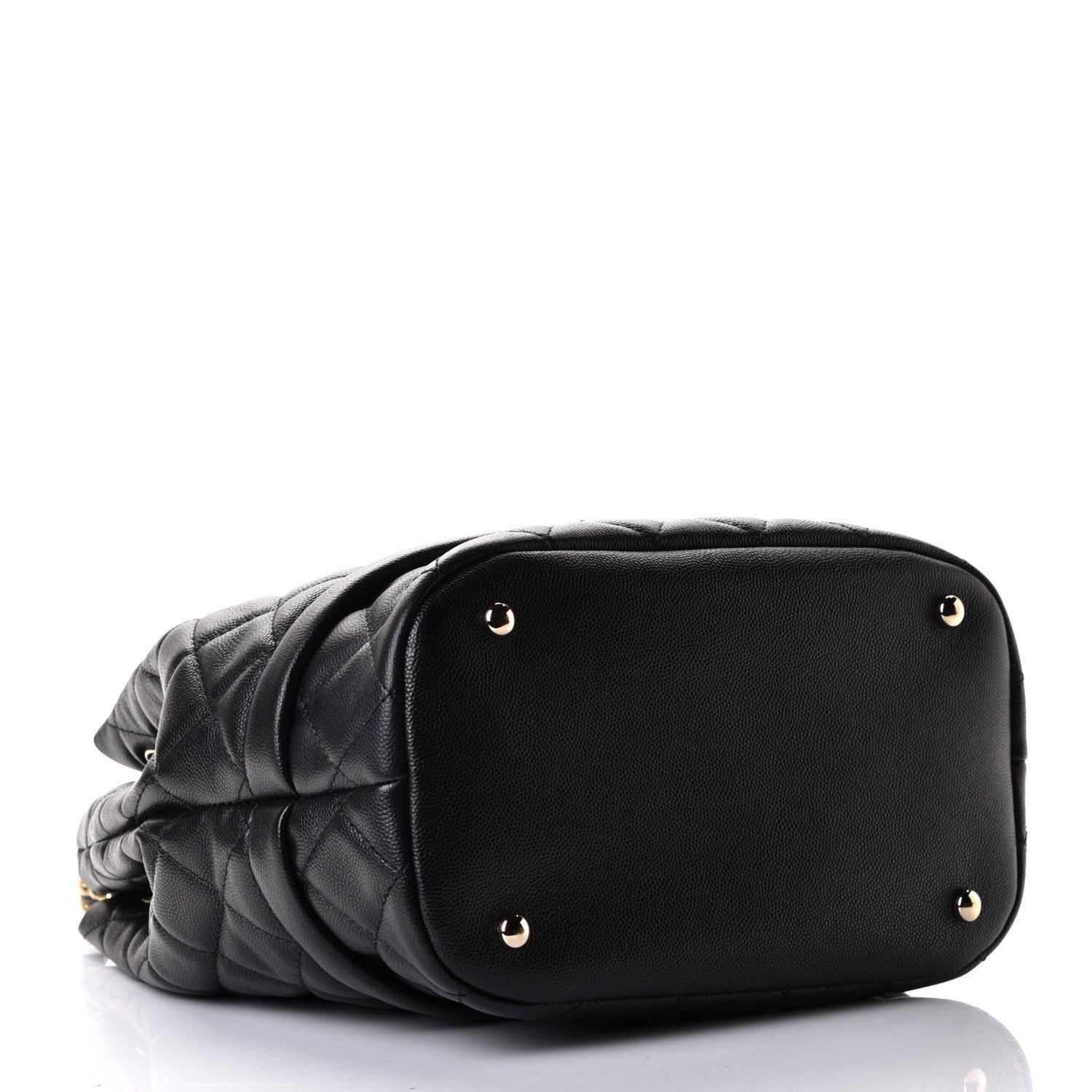 Chanel Caviar Quilted Large Rolled Up Bucket Drawstring Bag Black 3 of 5