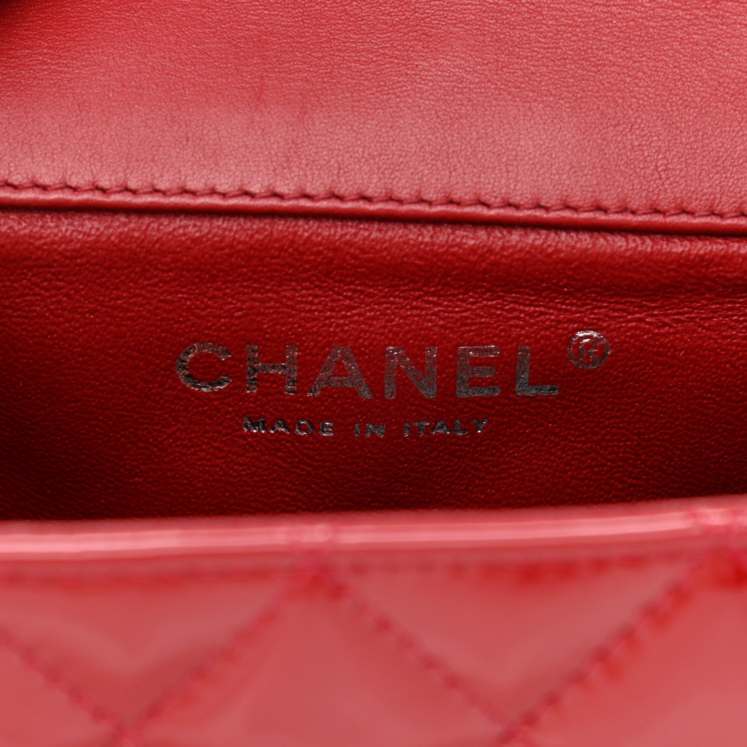 Chanel Patent Calfskin Quilted Extra Mini Rectangular Flap Red 6 of 12
