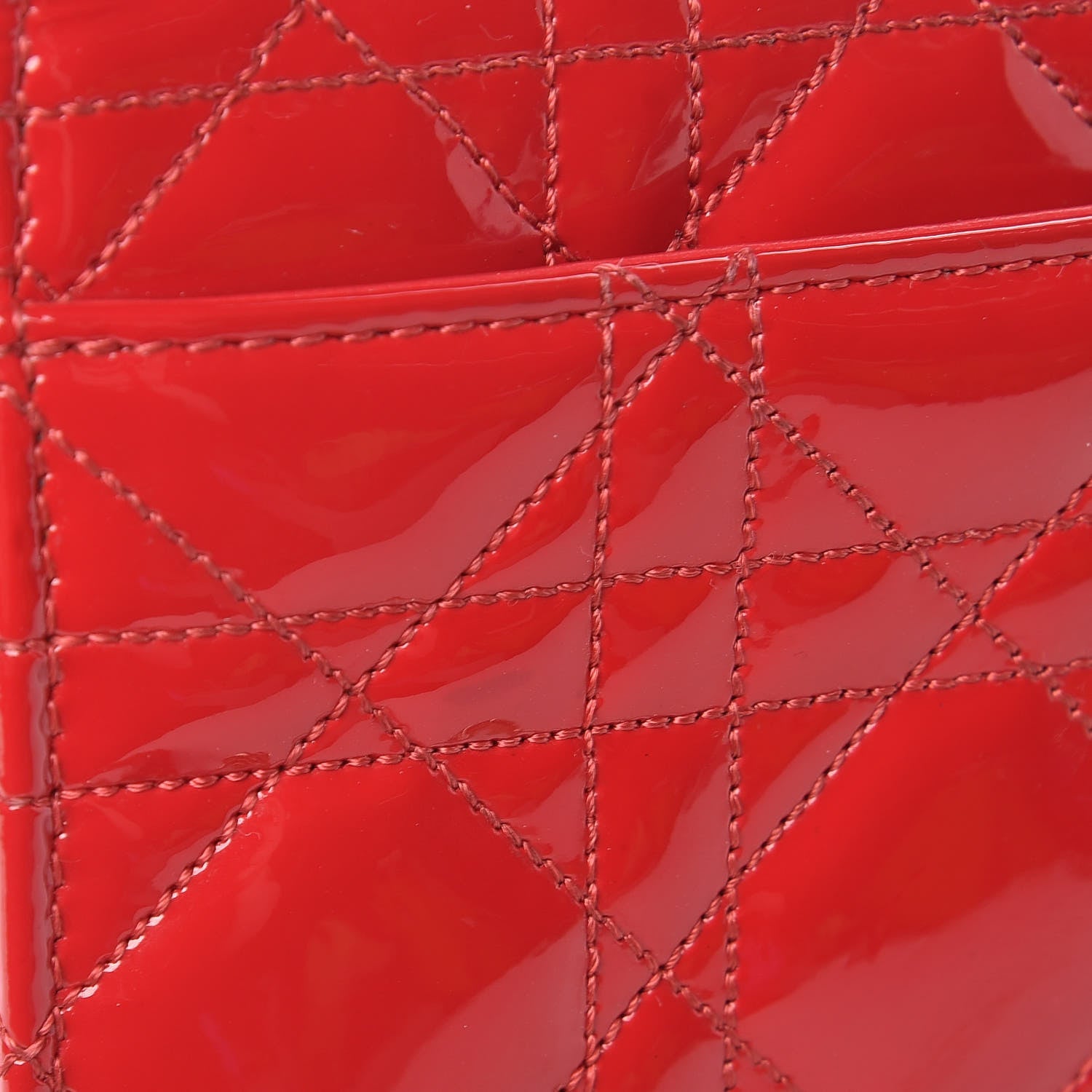 Christian Dior Patent Cannage Miss Dior Promenade Pouch Red 18 of 22