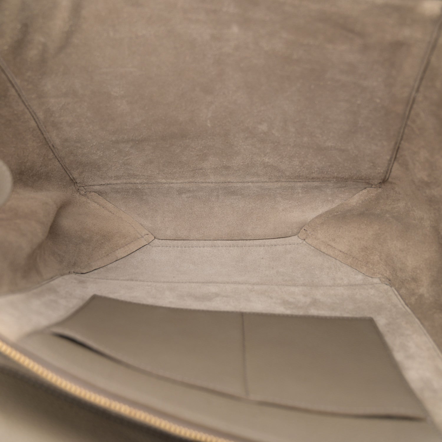 Celine Baby Grained Calfskin Medium Tri-Fold Bag Taupe 5 of 11
