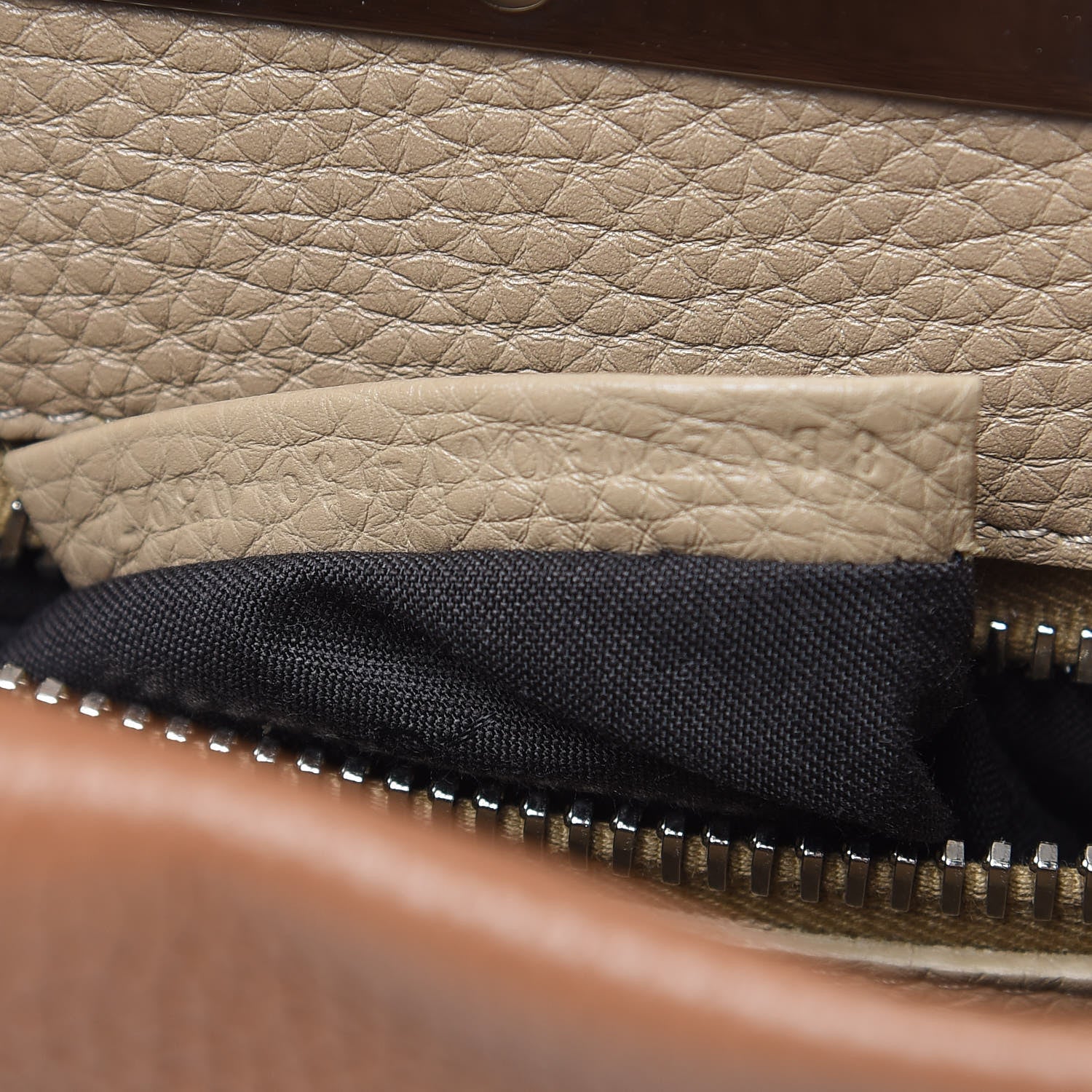 Fendi Cuoio Romano Selleria Bi-Color Medium Peekaboo Iconic Satchel Mou Deserto 8 of 13