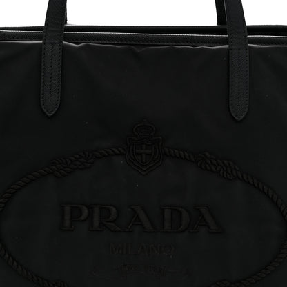 Prada Tessuto Nylon Logo Tote Black 8 of 12