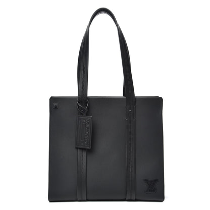 Louis Vuitton Grained Calfskin LV Aerogram Tote Black 1 of 9
