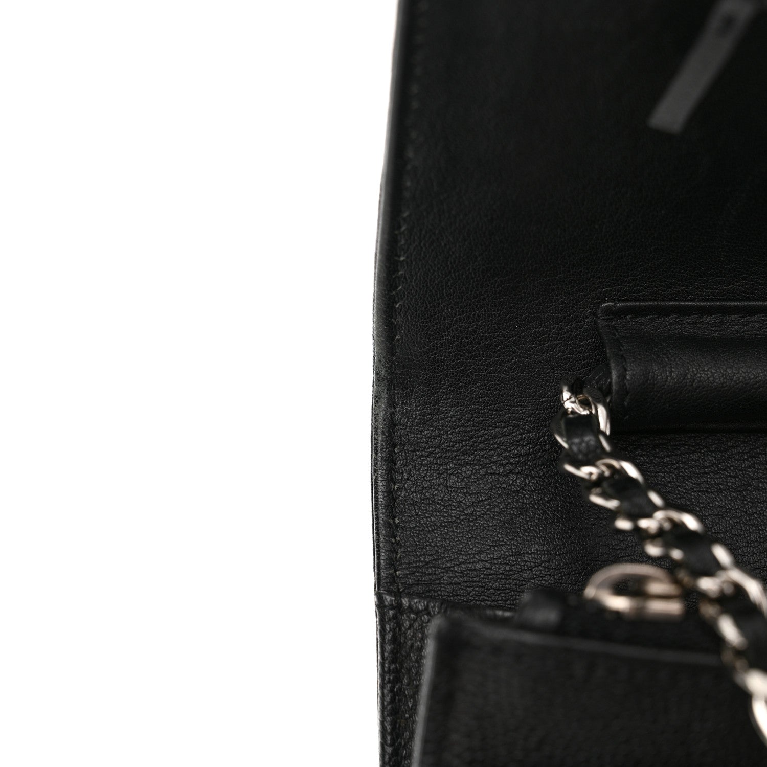 Chanel Caviar Sevruga Wallet on Chain WOC Black 15 of 15