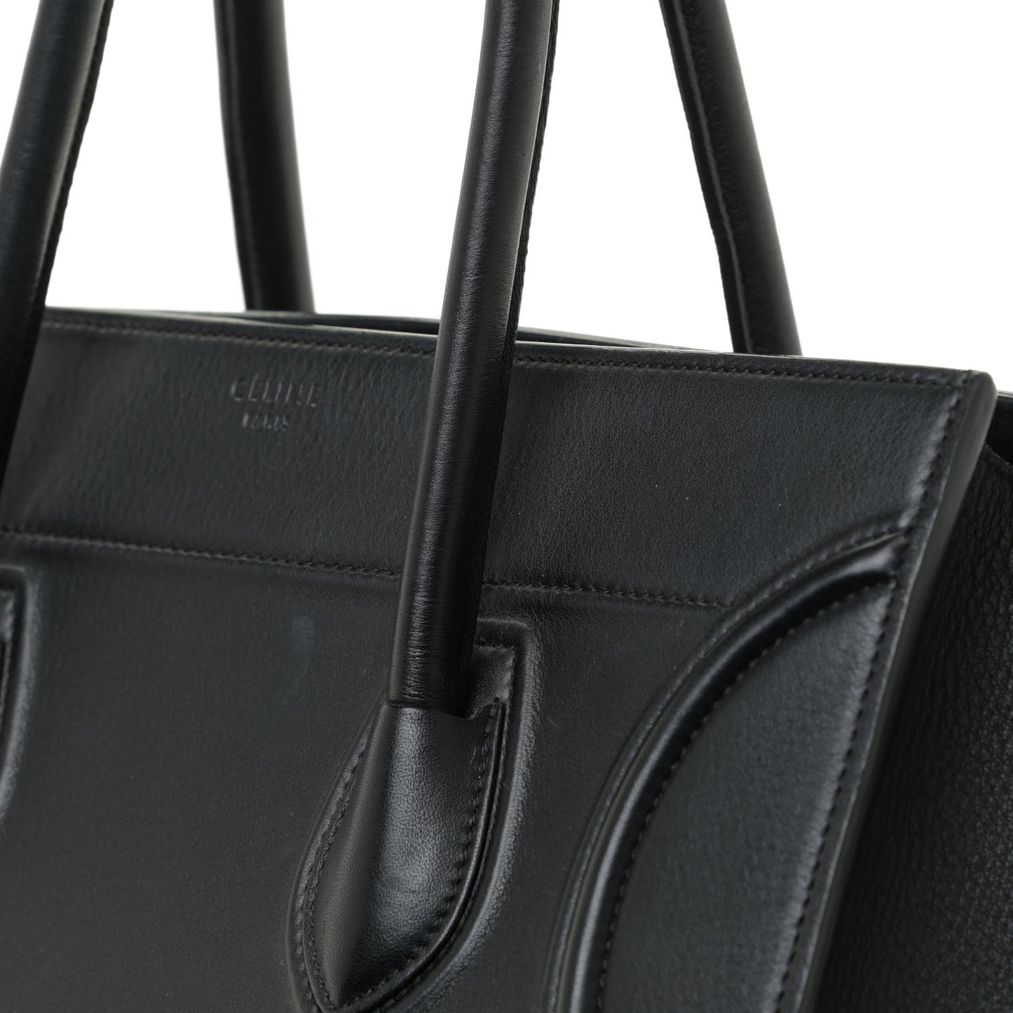 Supple Calfskin Medium Phantom Luggage Black
