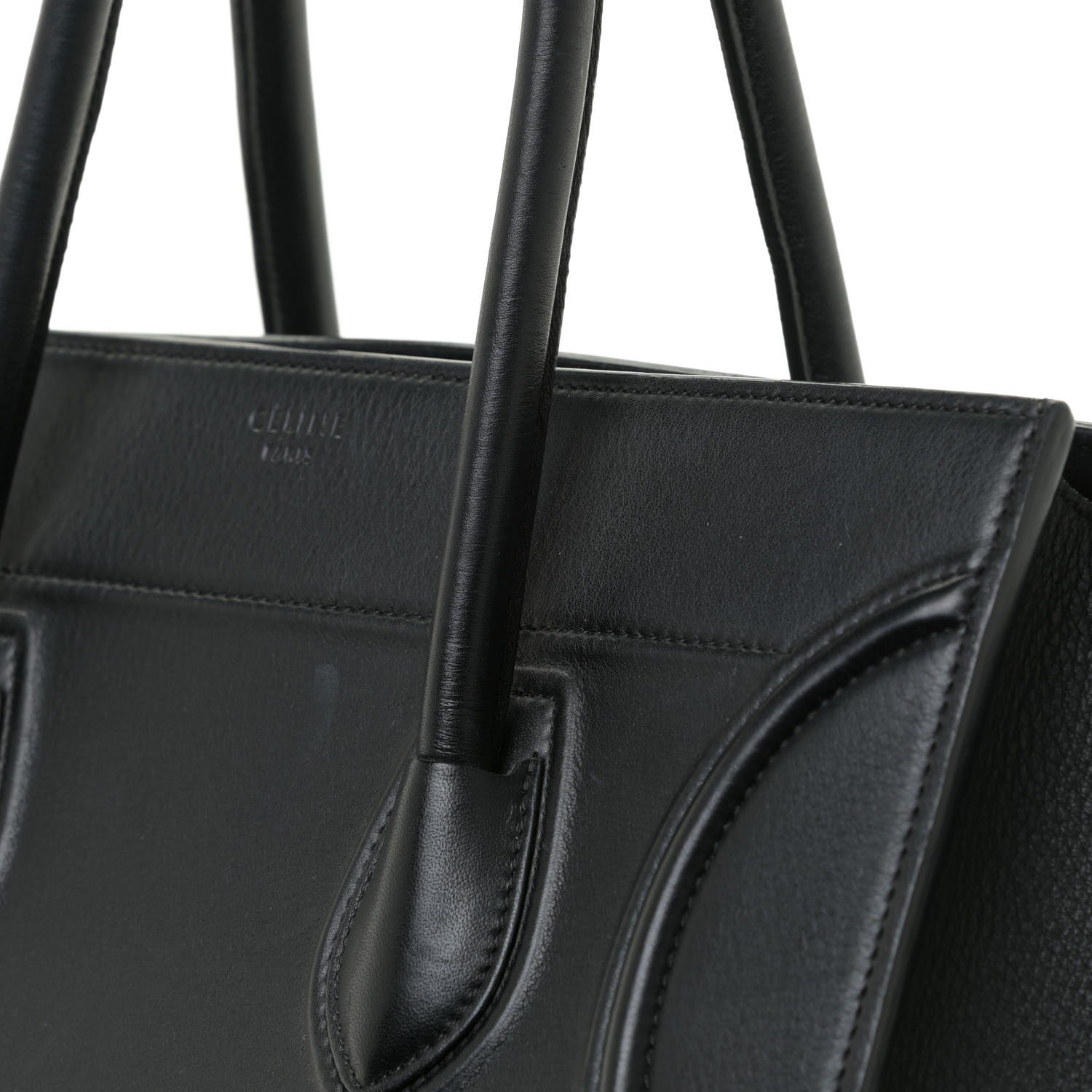 Celine Supple Calfskin Medium Phantom Luggage Black 12 of 14
