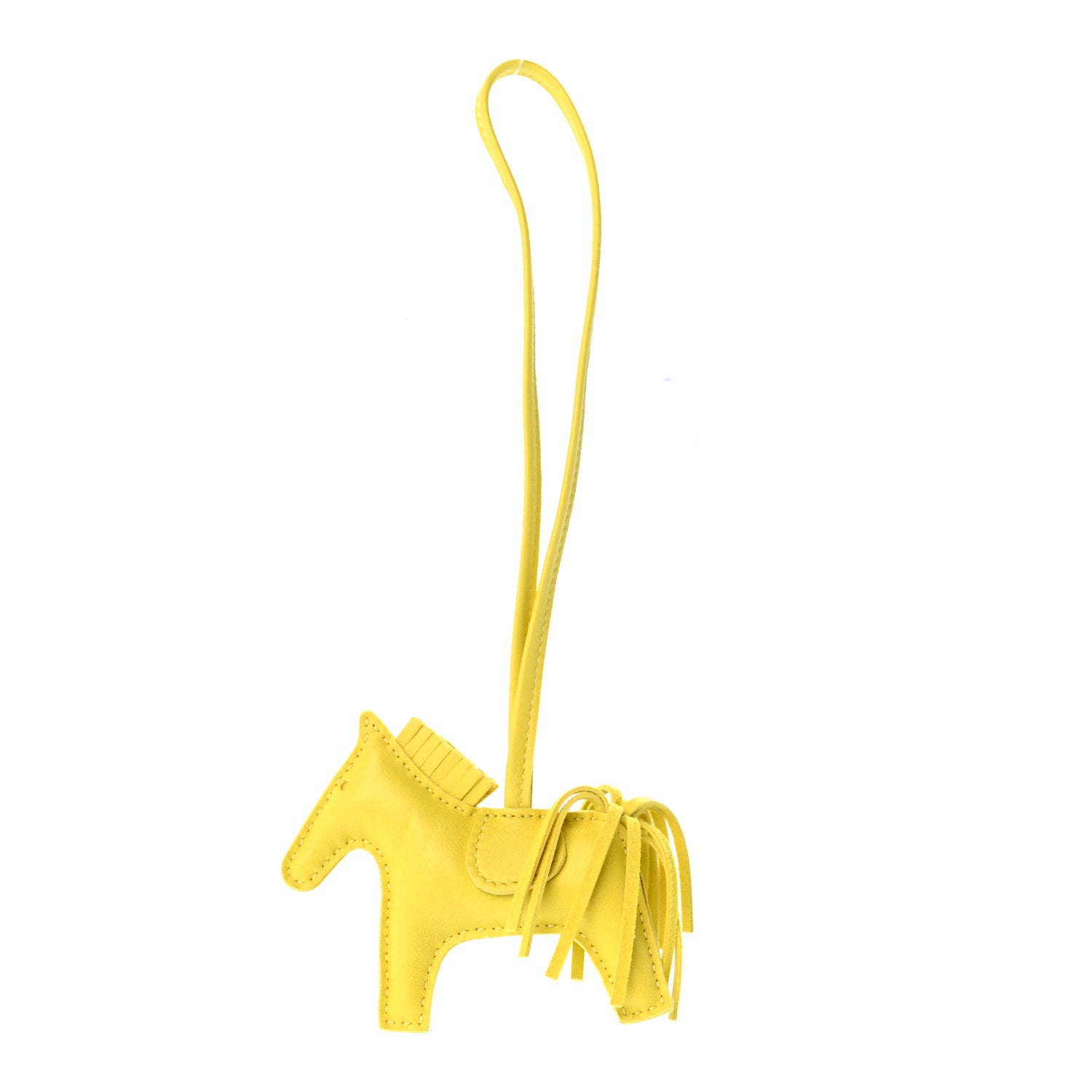 Hermes Milo Lambskin Grigri Rodeo Horse Bag Charm PM Lime 1 of 4