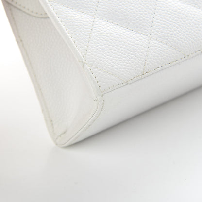 Chanel Caviar Quilted Top Handle Bag White 12 of 12