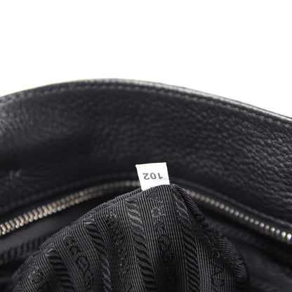 Prada Vitello Daino Tote Black 9 of 10