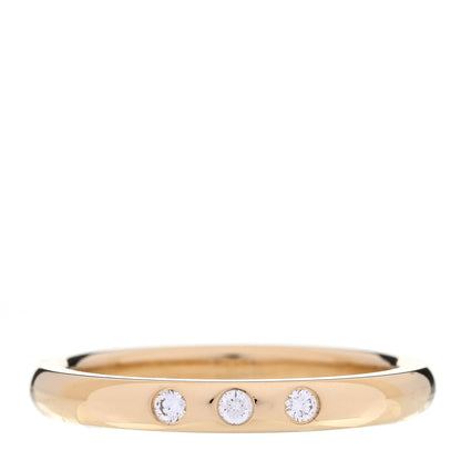 Tiffany 18K Yellow Gold Diamond Elsa Peretti Stacking Band Ring 54 6.75 1 of 6