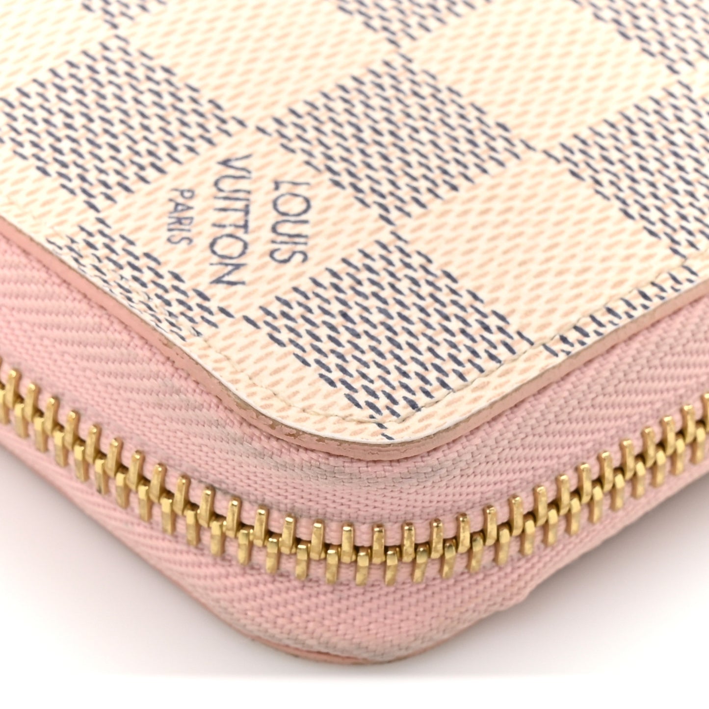 Damier Azur Zippy Wallet Rose Ballerine