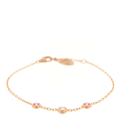 Cartier 18K Pink Gold Diamond Pink Sapphire D'Amour Bracelet 1 of 3
