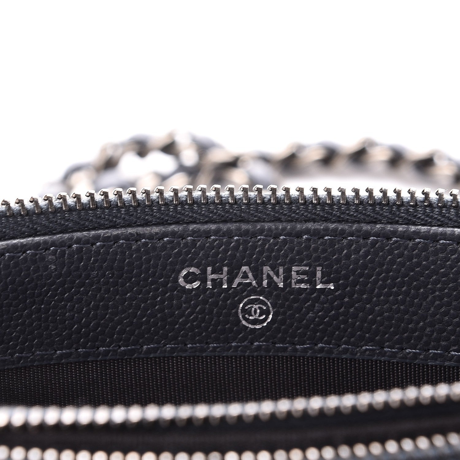 Chanel Caviar Quilted Small Clutch With Chain Grey 7 of 10